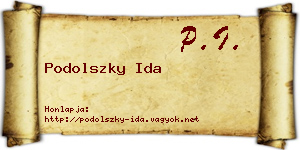 Podolszky Ida névjegykártya